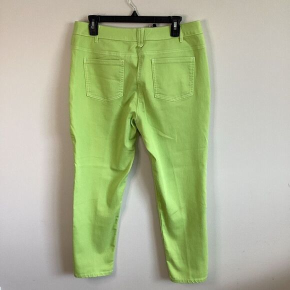 Ruby Rd. Lime Green Ankle Pants NWT Size 10 - Picture 3 of 7